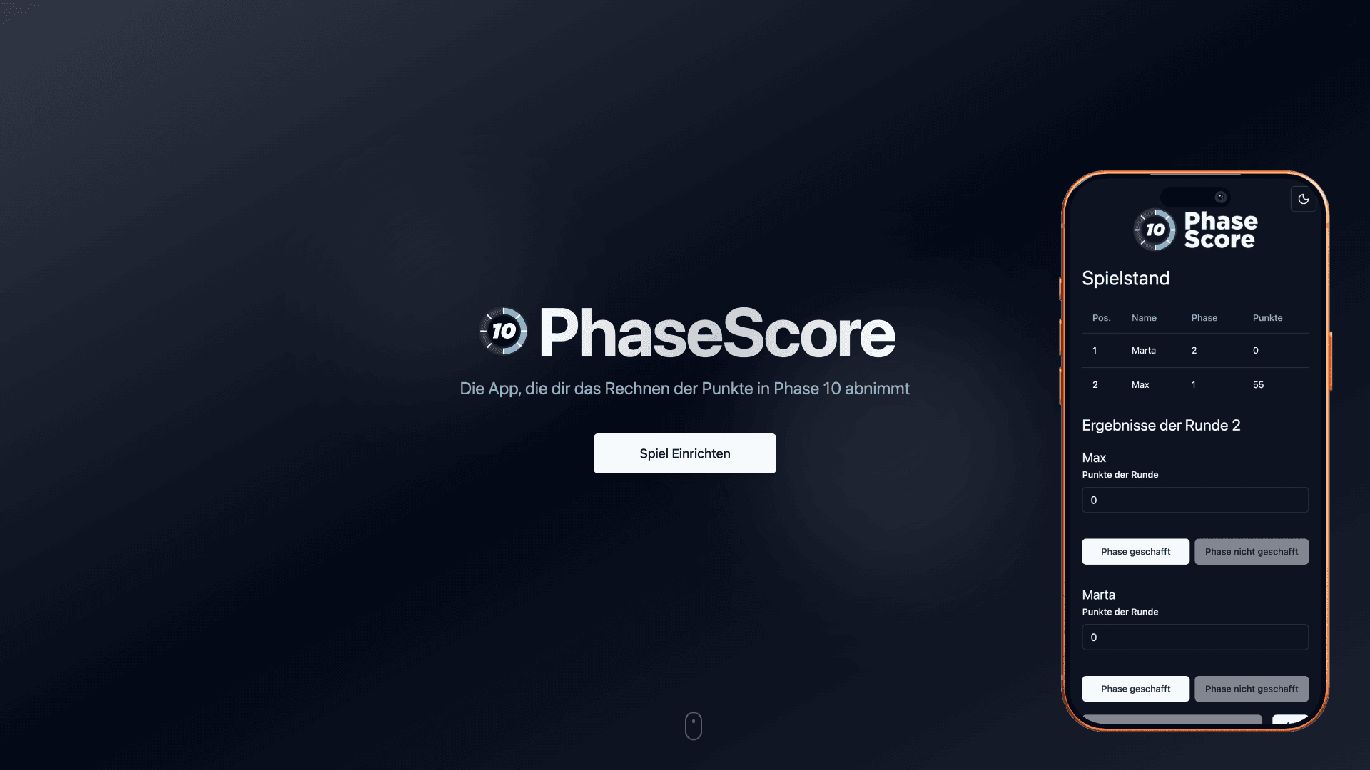 PhaseScore preview